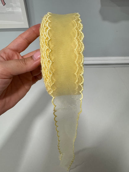 Lace Mesh Wavy Ribbon 1.5 IN.