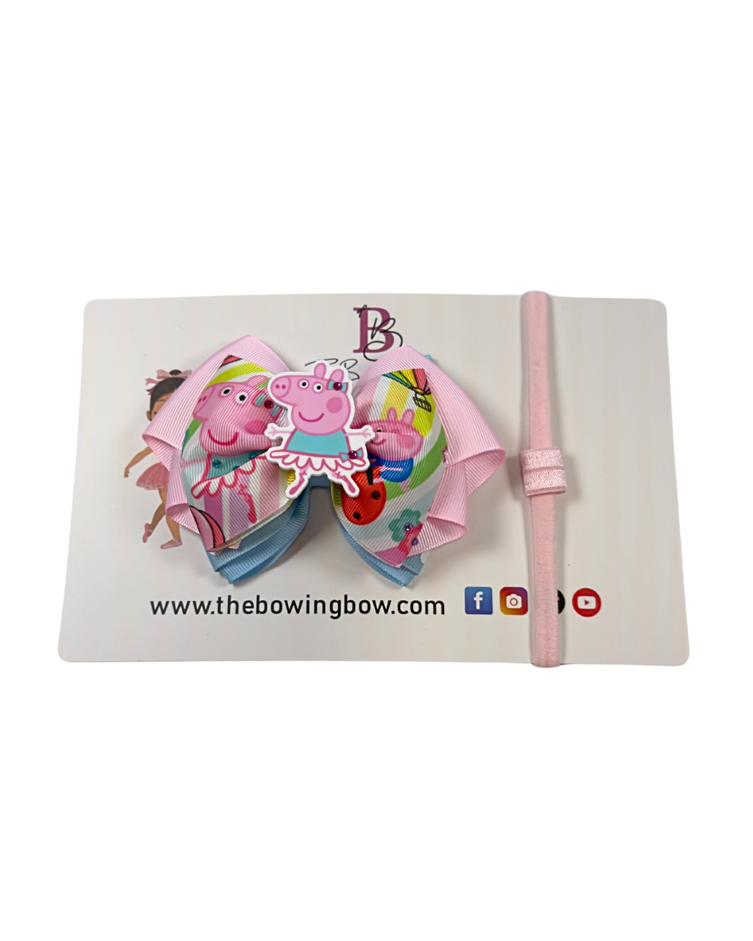 Pink ballerina hair bow