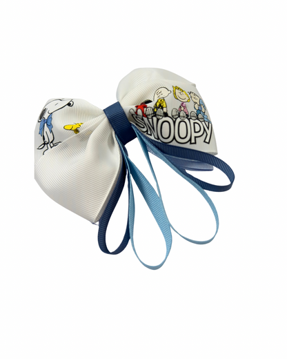 Vintage snoopy Style Blue Bow