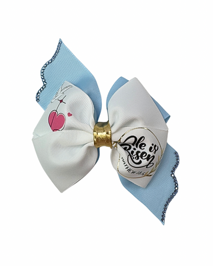 Christian Hair Bow (He is Risen)