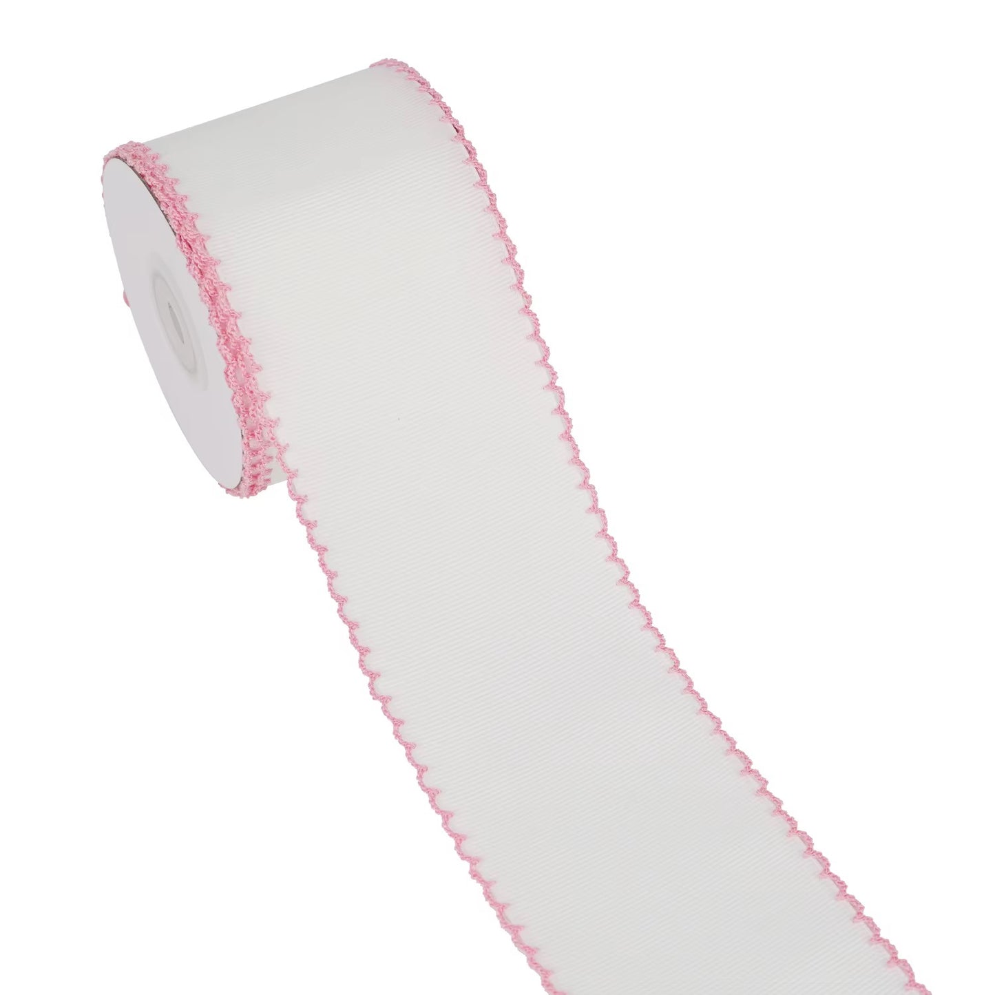 Moonstitch  white / pink edge