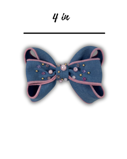 Denim Sapphire Bow