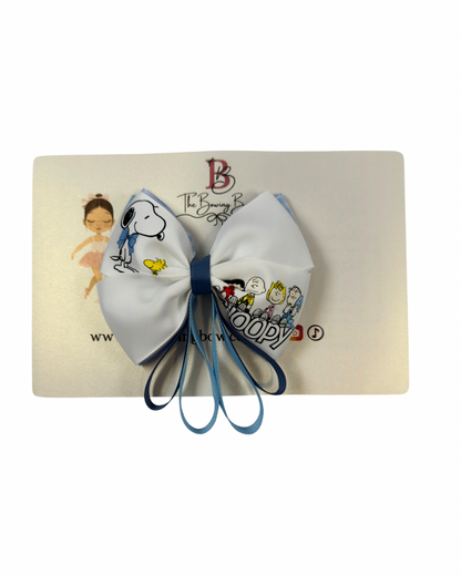 Vintage snoopy Style Blue Bow