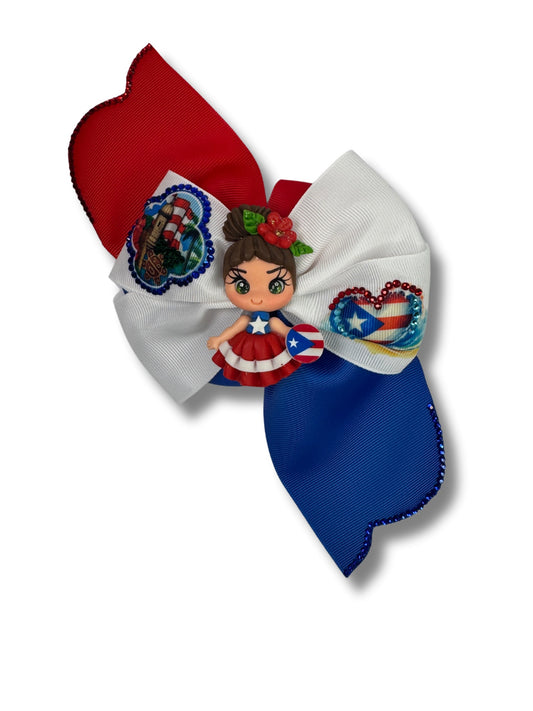 Puerto Rico Doll Hair Bow