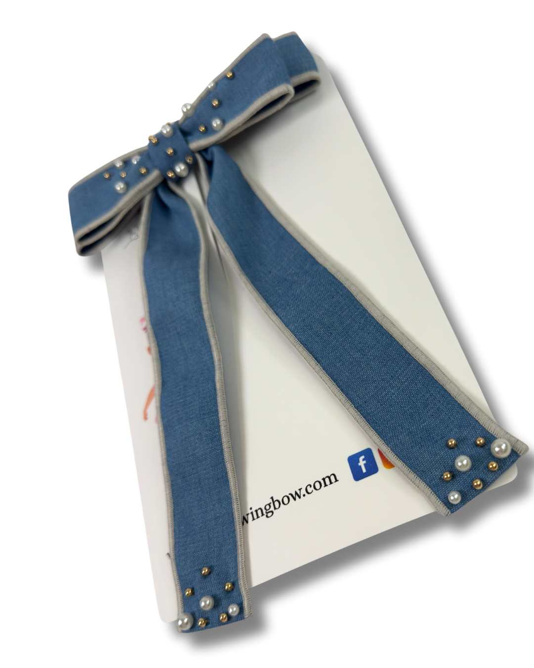 Denim Gem Bows