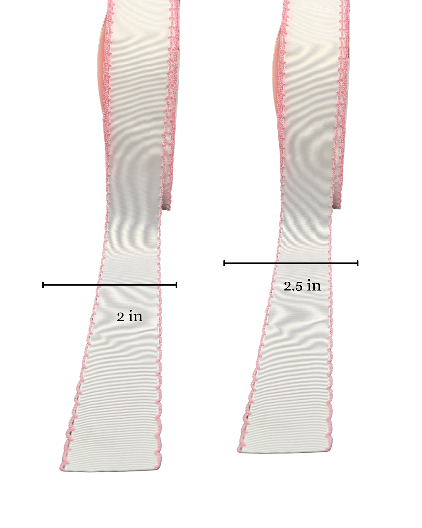 Moonstitch  white / pink edge