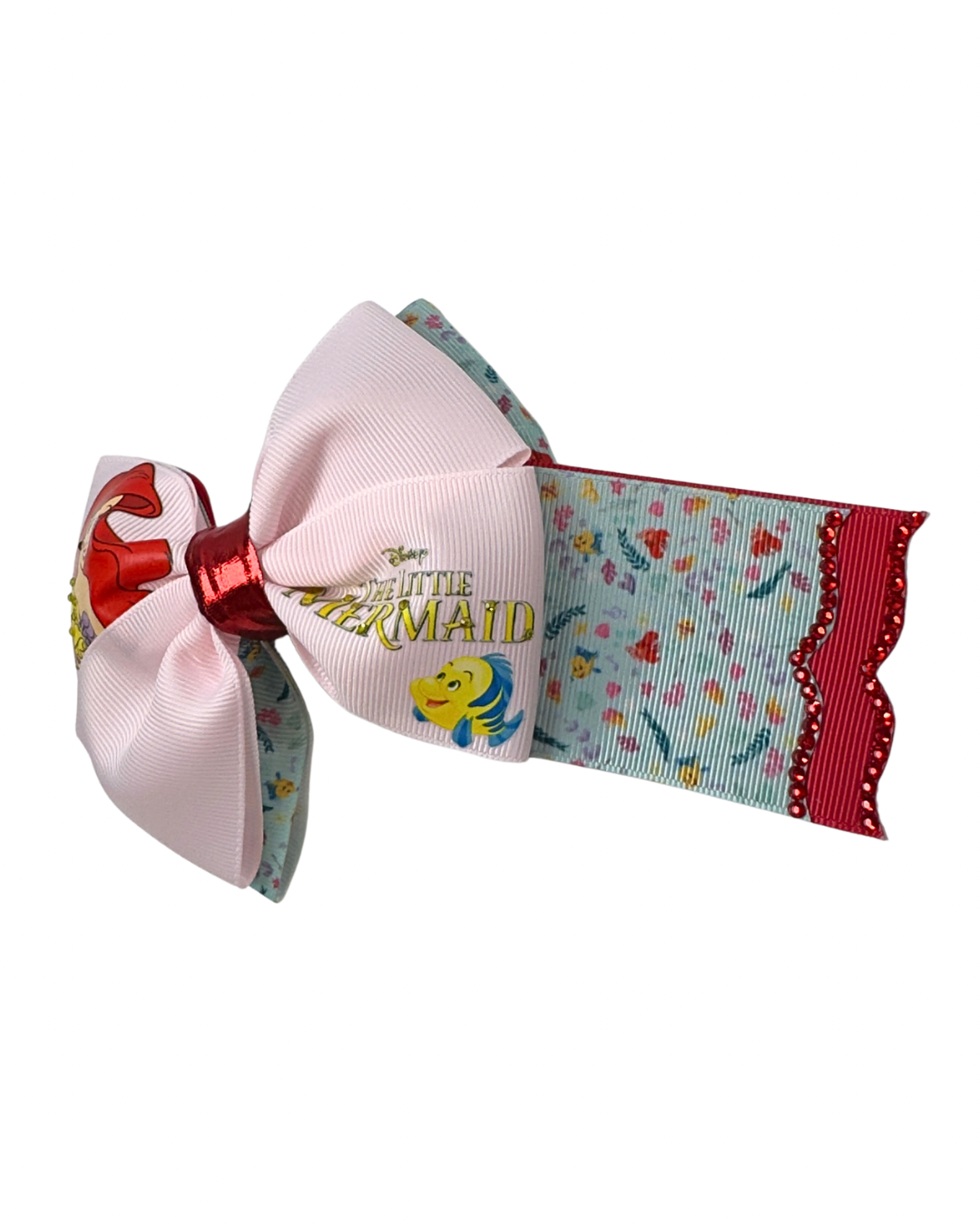 Red Mermaid Hair Bow