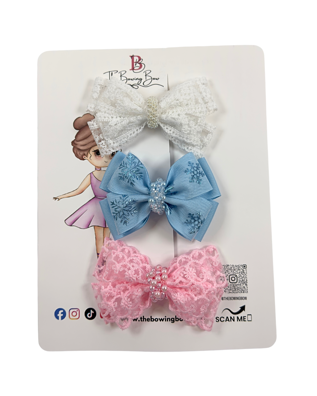 Lace Bow Set Trio