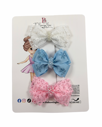 Lace Bow Set Trio