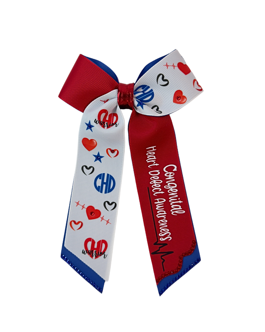 Congenital Heart warrior Hair Bow
