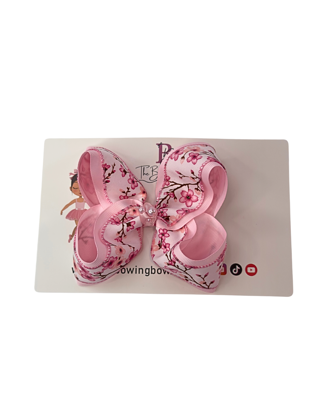 Cherry Blossom Boutique Style Hair Bow
