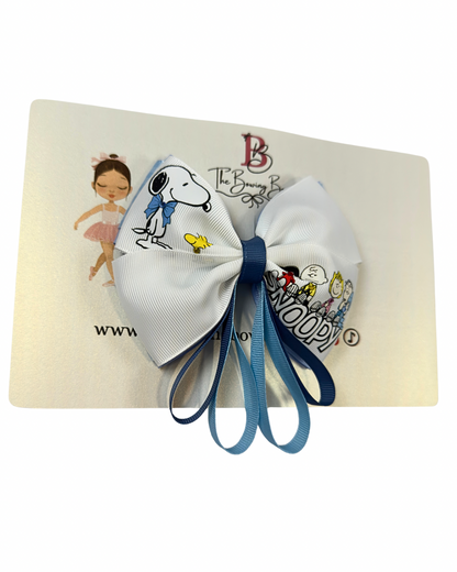 Vintage snoopy Style Blue Bow
