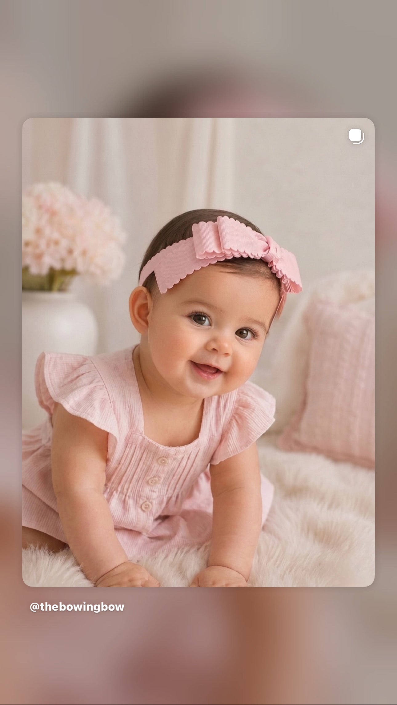Scalloped Hair Bow Headband Set