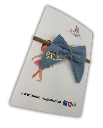 Garden Denim Bow
