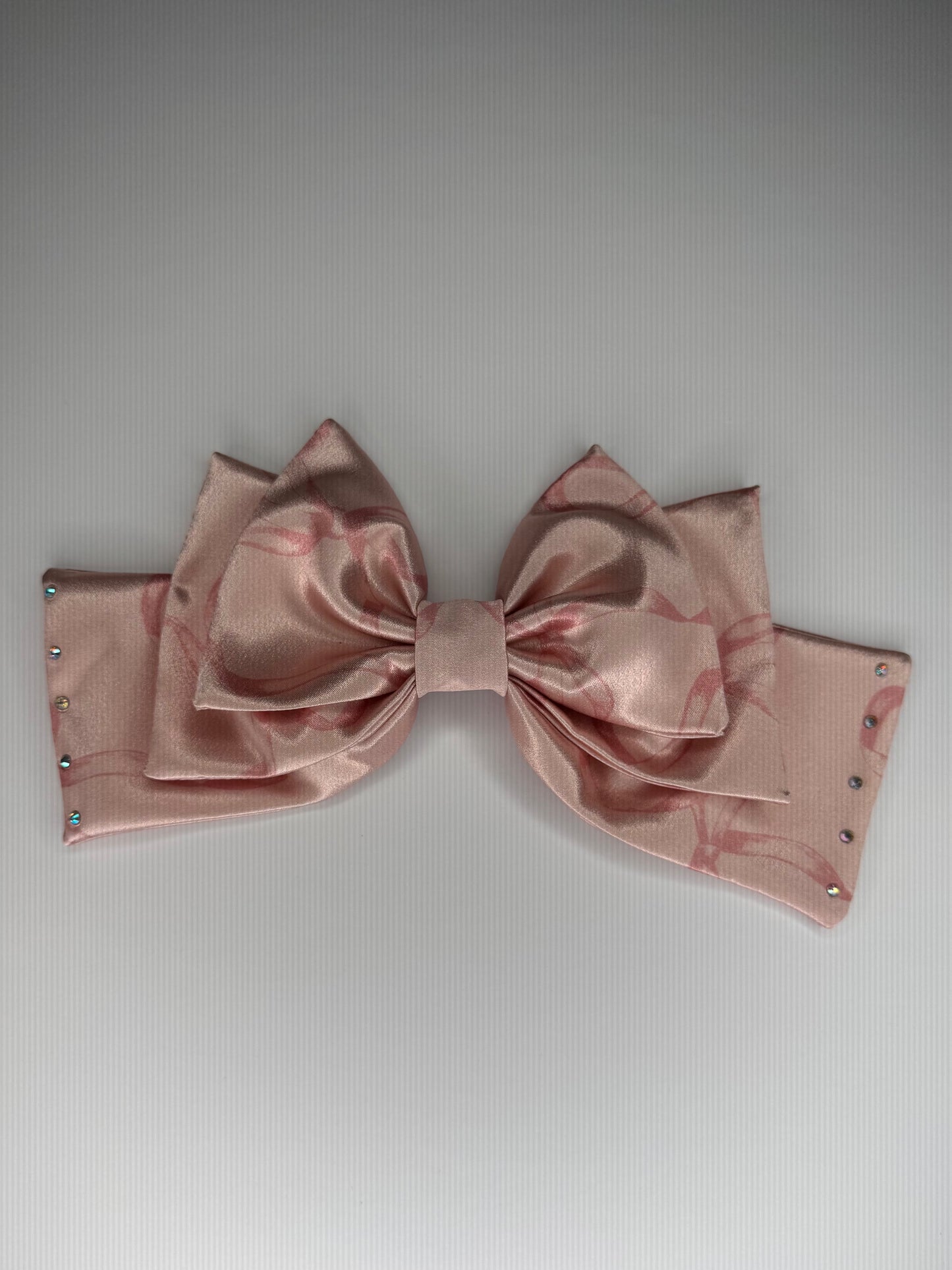 Pink Tonal Bows Charmeuse