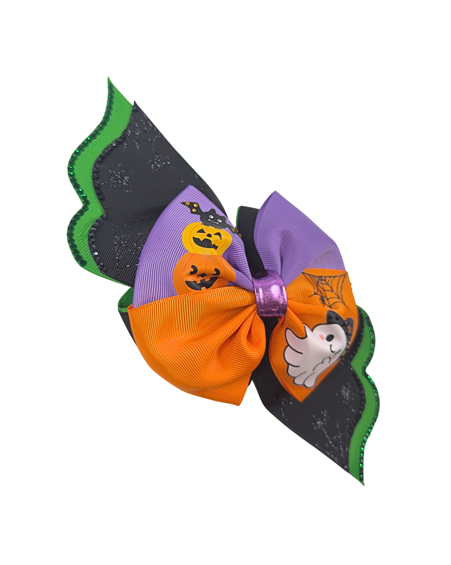 Halloween pinwheel Hair Bow