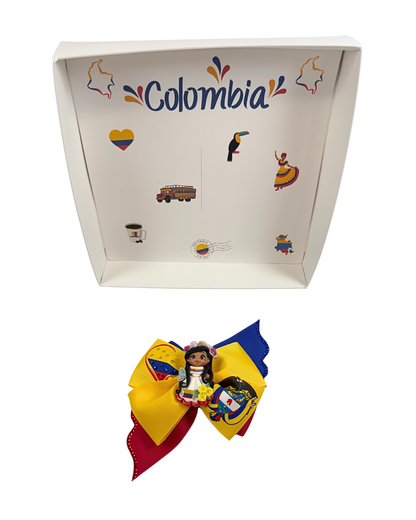 Colombia Hair Bow With Clay Doll