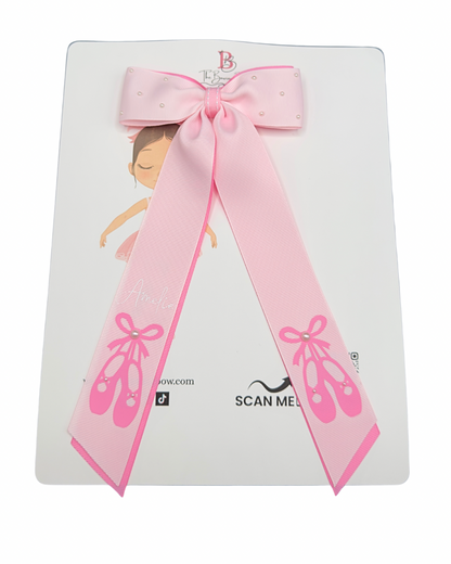 Pink Ballerina Hair Bow