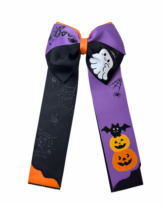 Spooky Cute Halloween Hair Bow - Ghost & Pumpkin Edition