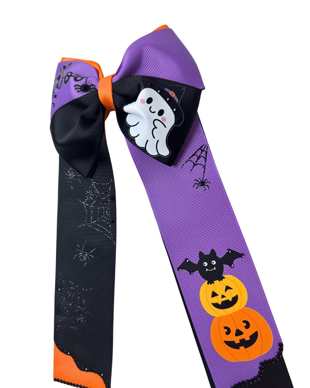 Spooky Cute Halloween Hair Bow - Ghost & Pumpkin Edition