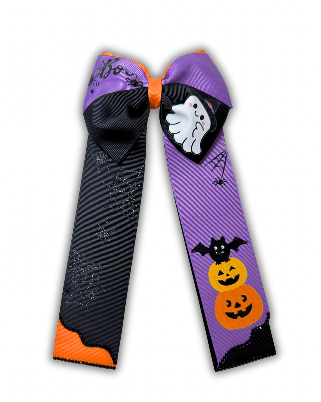 Spooky Cute Halloween Hair Bow - Ghost & Pumpkin Edition