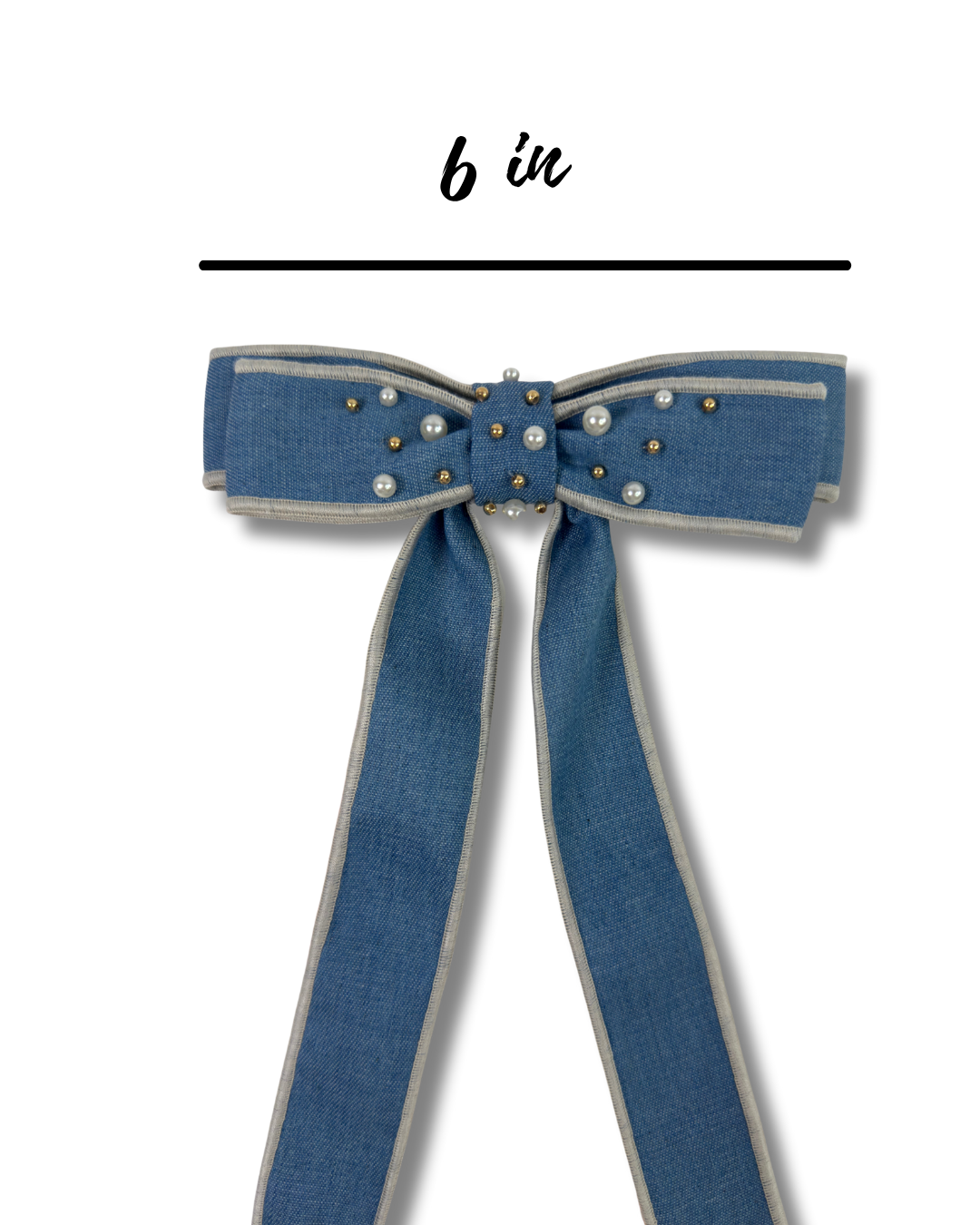 Denim Gem Bows