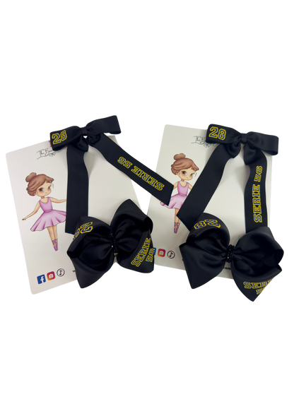 Sports Theme personalized Hair Bow Set