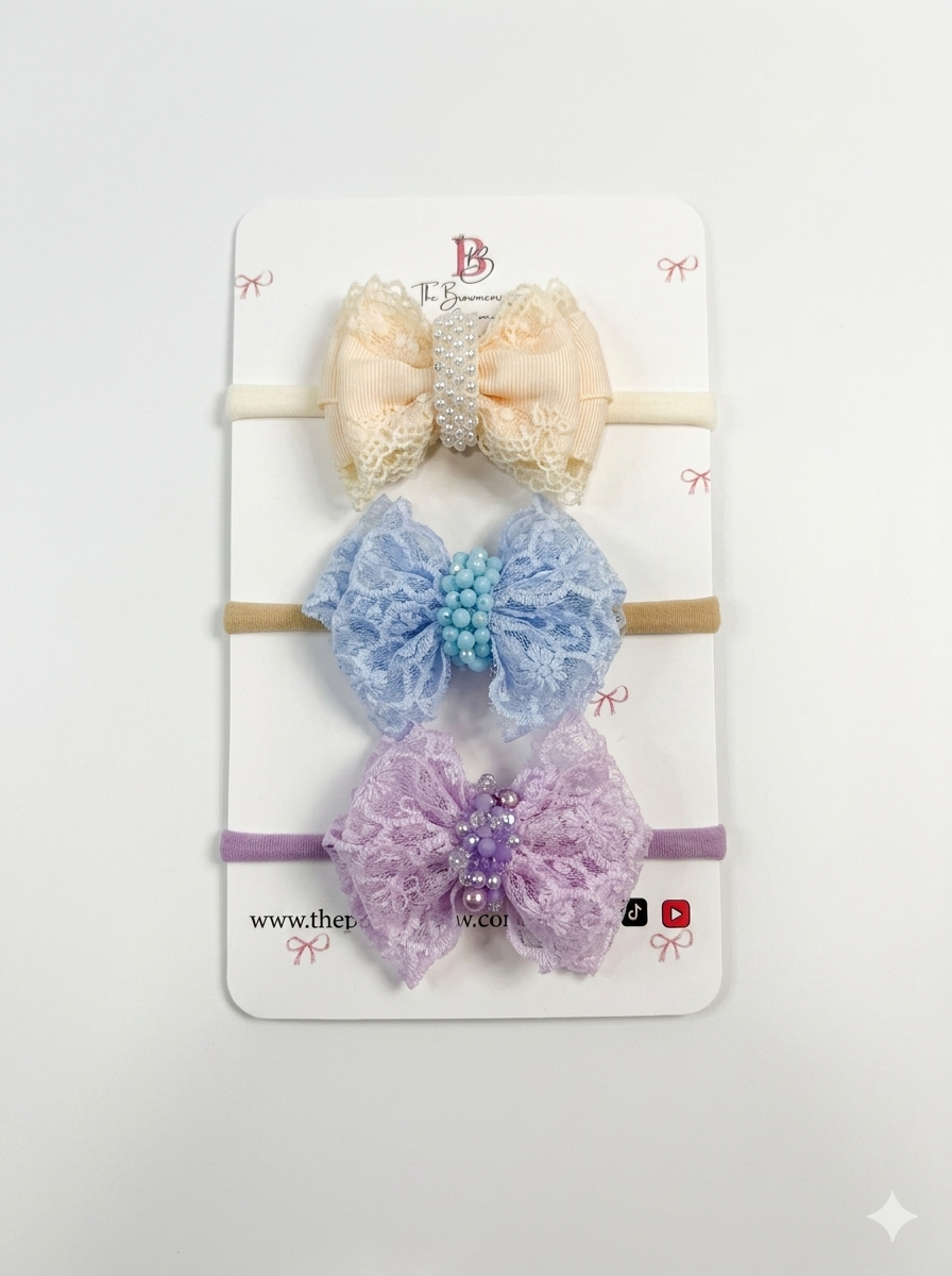 Baby Lace Hair Bow / Head Bands