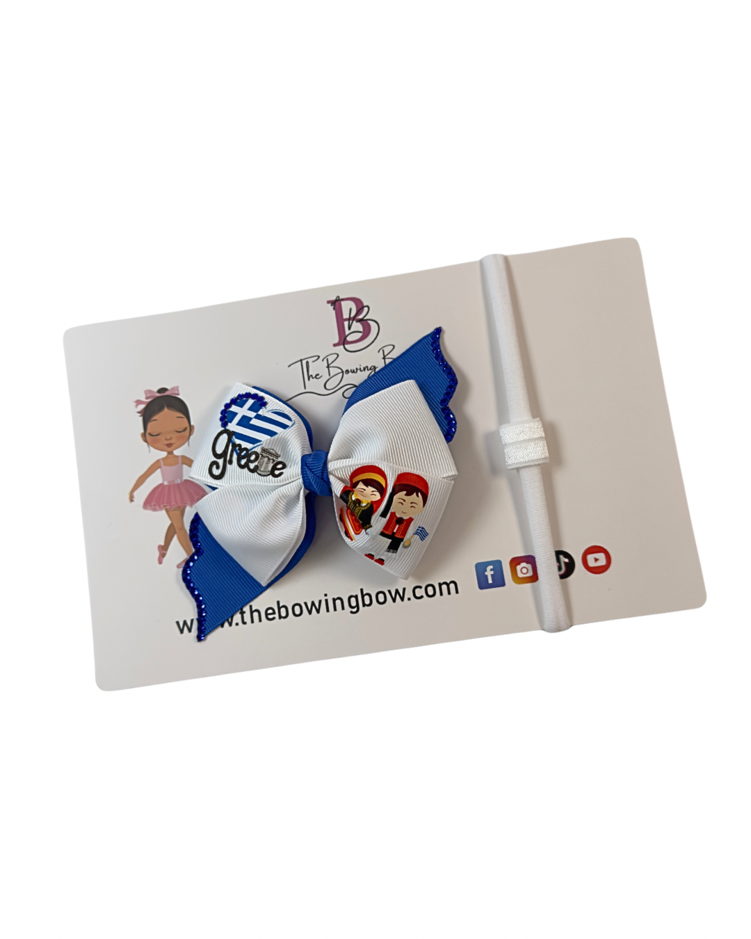 Greece Hair Bow (Greek)