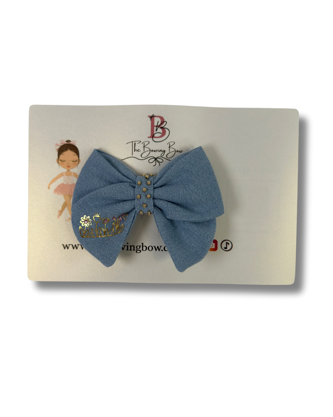 Garden Denim Bow
