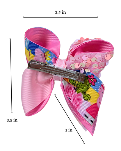 Custom peppa Hair Bow