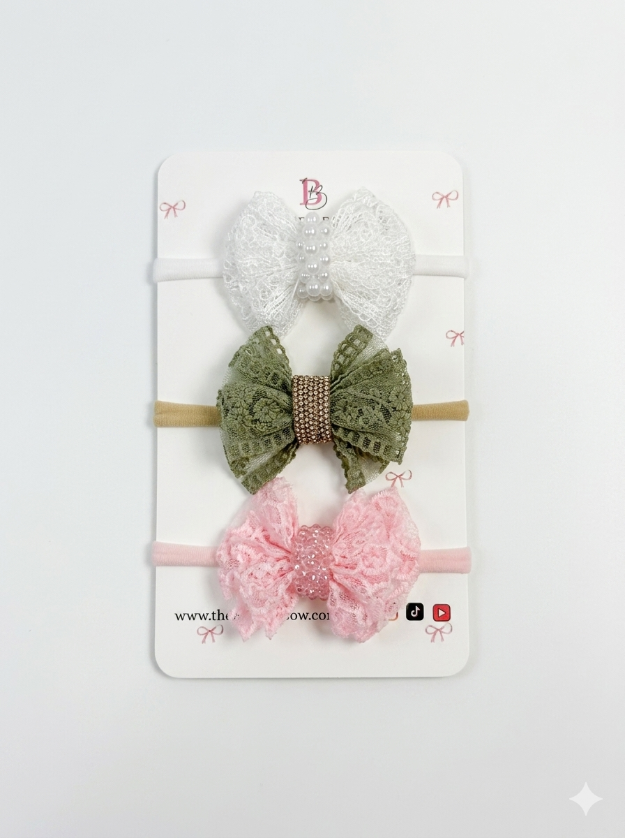 Baby Lace Hair Bow / Head Bands