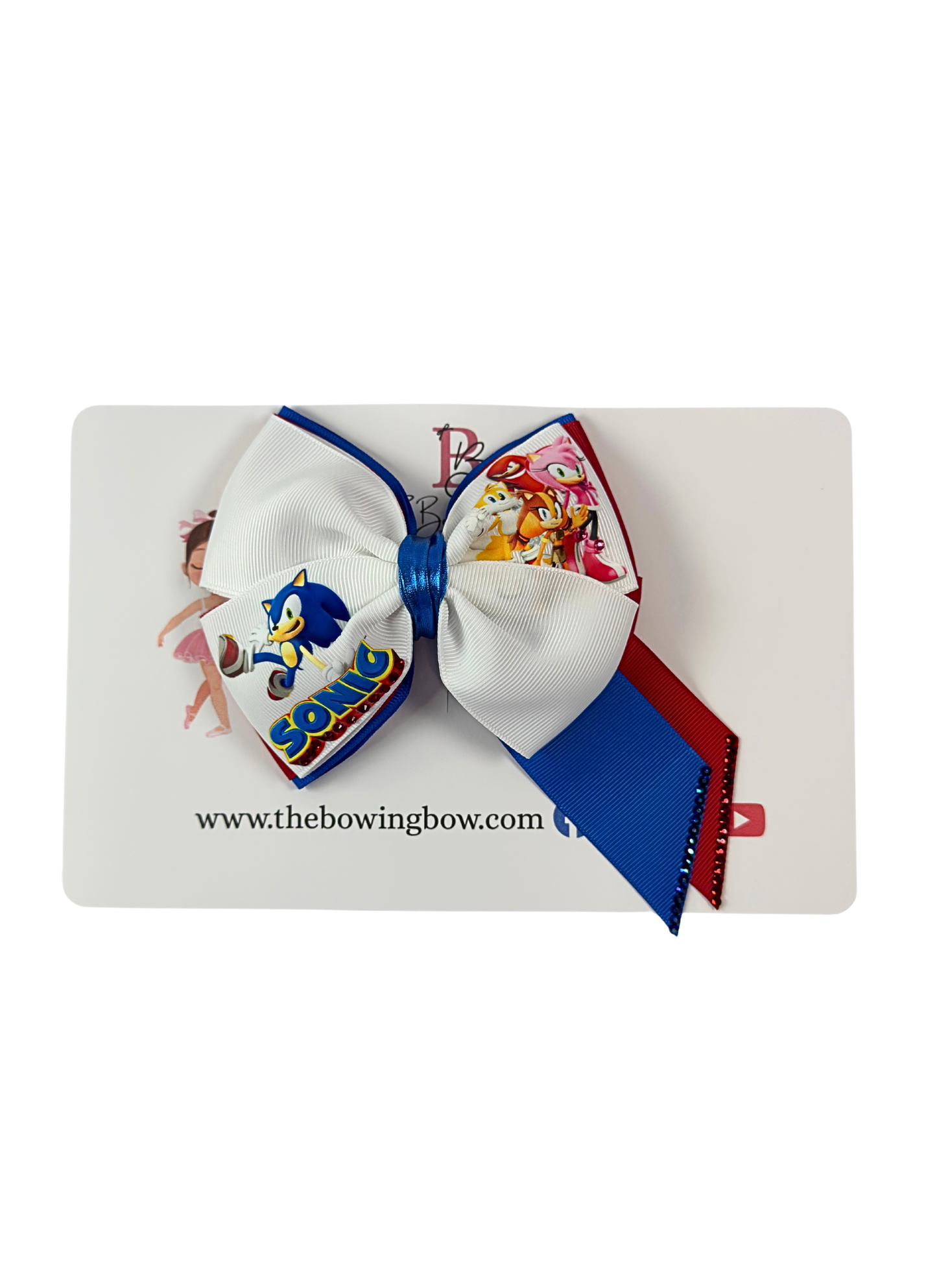 Red and Blue Hair Bow