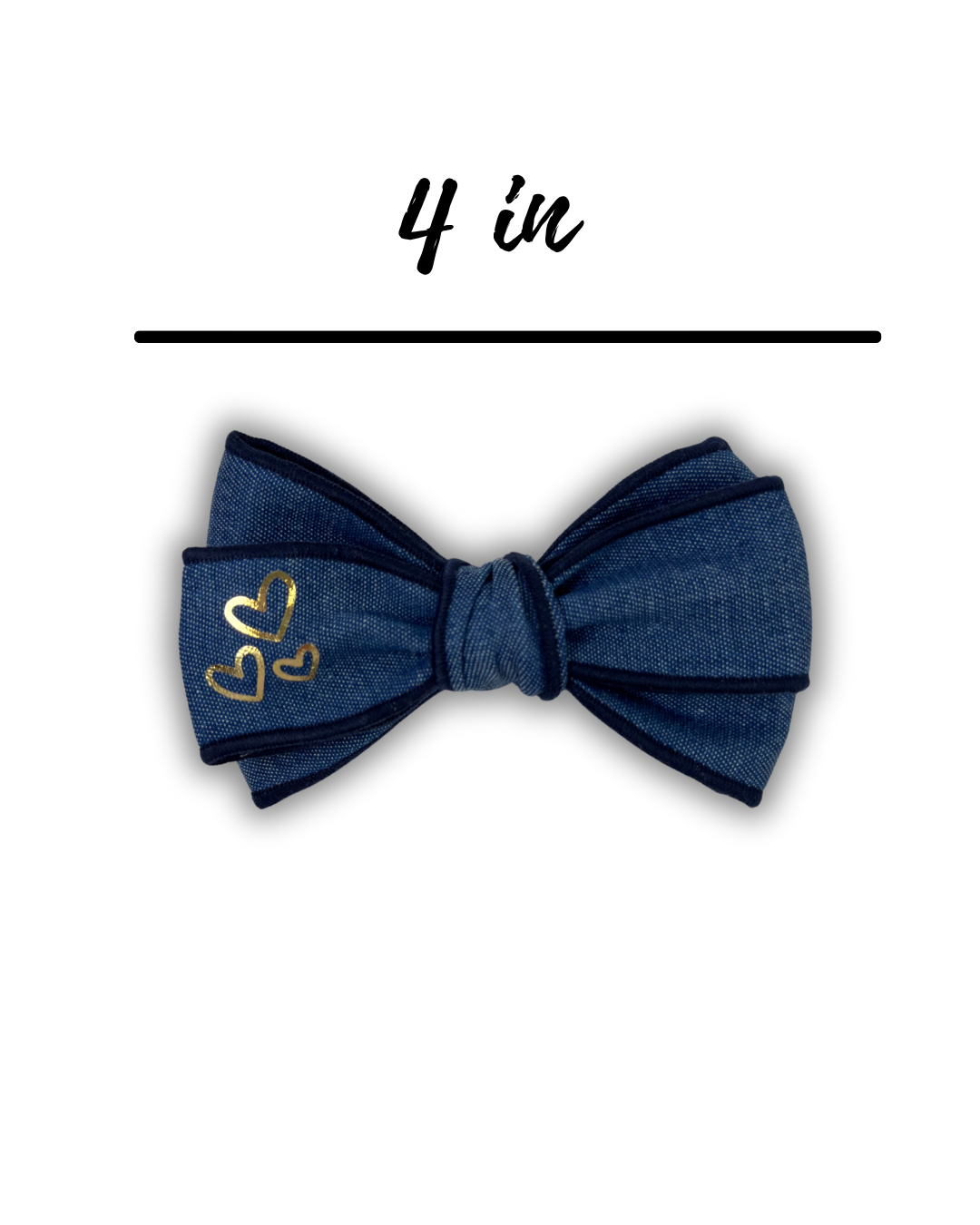 Denim Heartfelt Bow