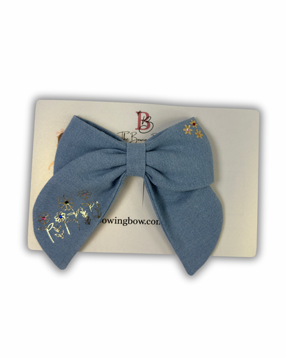 Garden Denim Bow