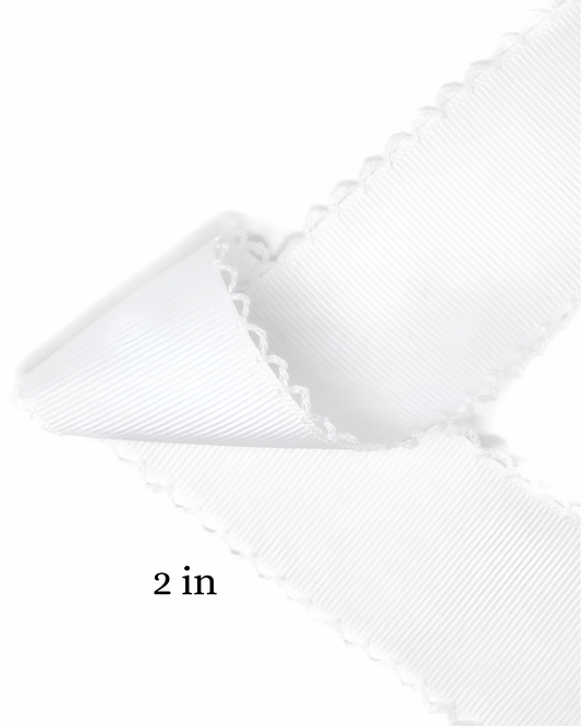 White moonstitch with white edge
