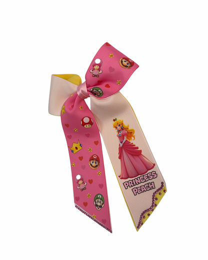 Princess P on pink Hair Bow
