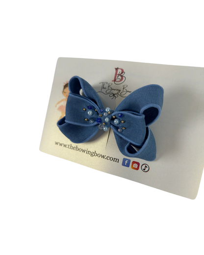Denim Sapphire Bow