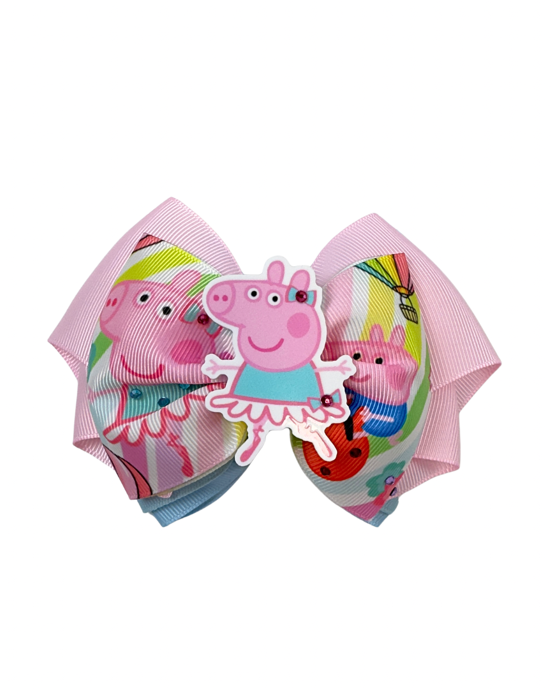 Pink ballerina hair bow