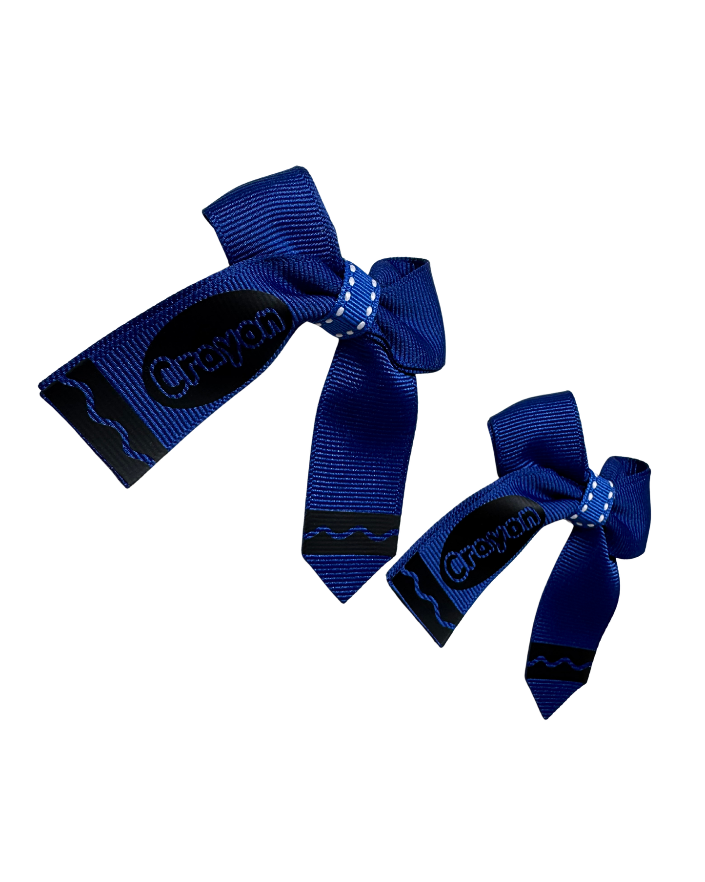 Crayon Style Hair Bow Mini Size