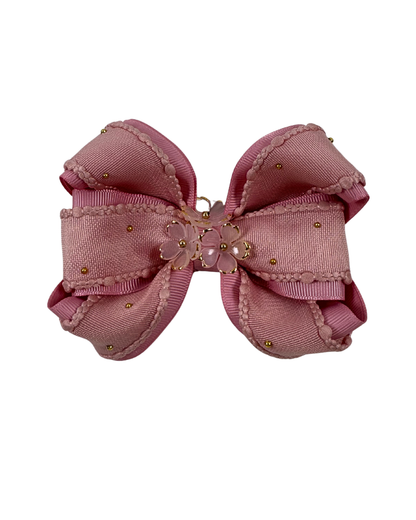 Mauve Elegant Hair Bow
