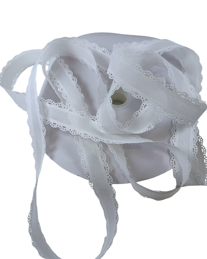 Scallop white edge Ribbon(5yards)