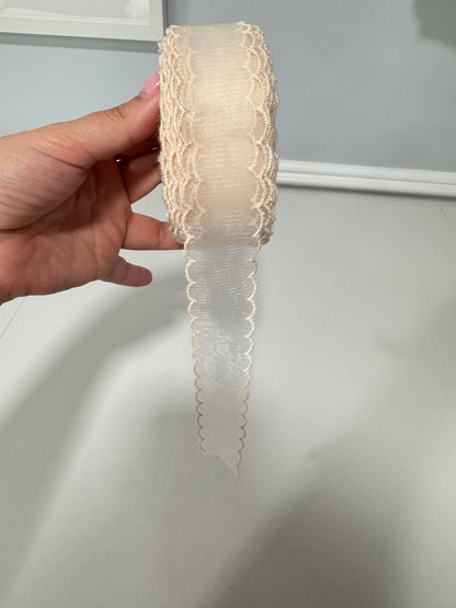 Lace Mesh Wavy Ribbon 1.5 IN.