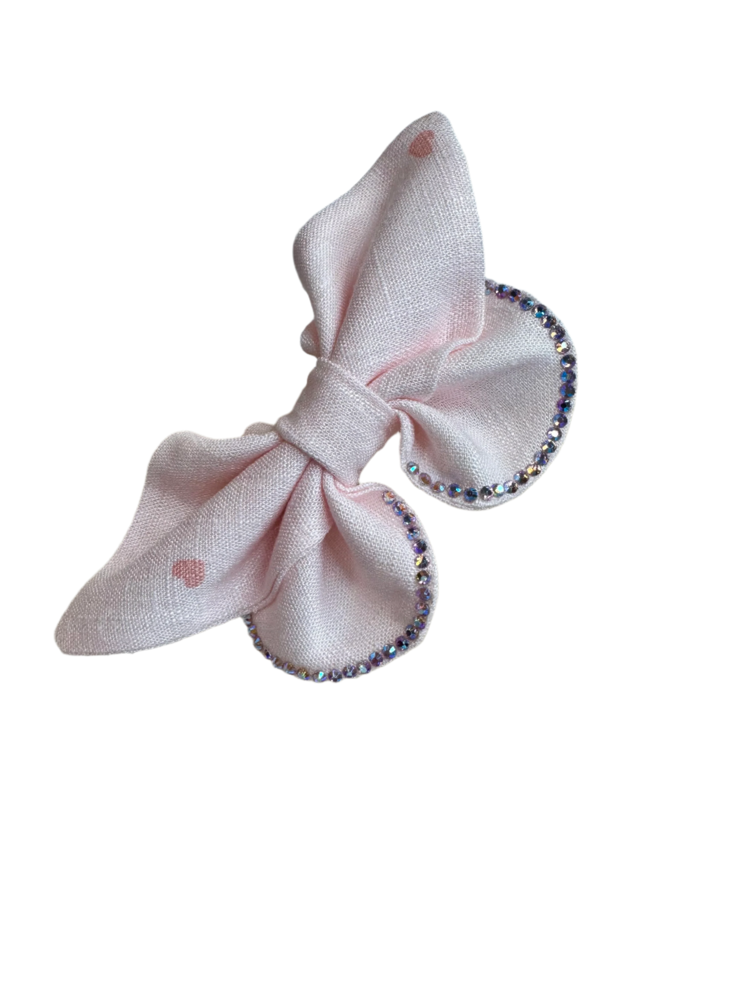 Butterfly style pink hair bow