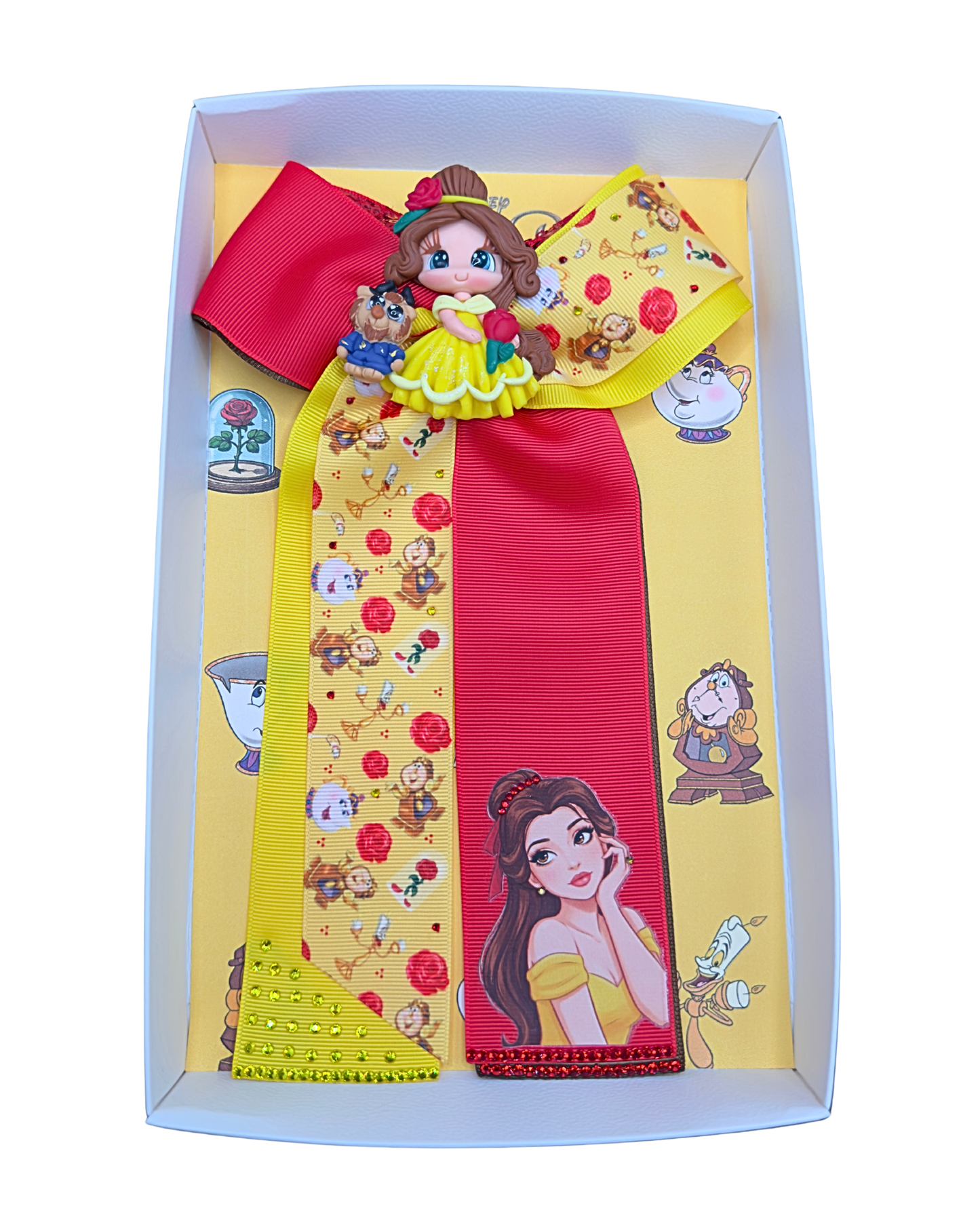 Enchanted Belle and Beast Hair Bow