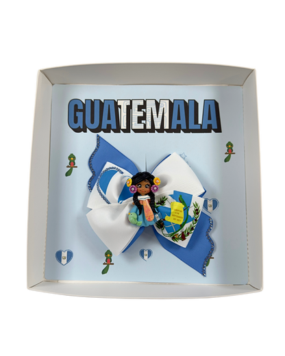 Guatemala Hair Bow With Clay Doll