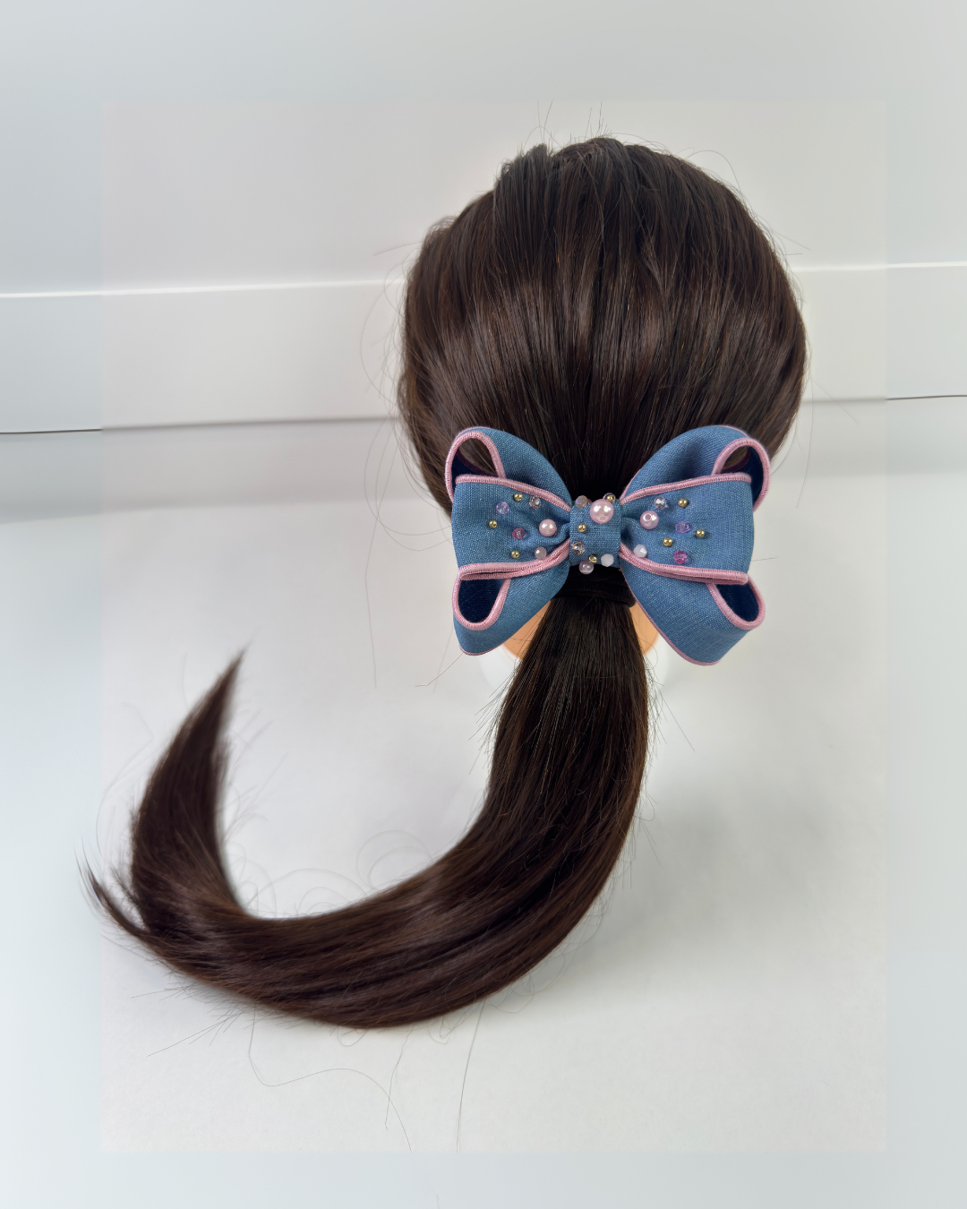 Denim Sapphire Bow