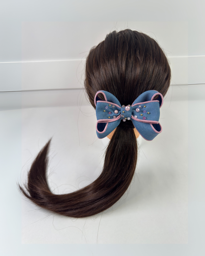 Denim Sapphire Bow