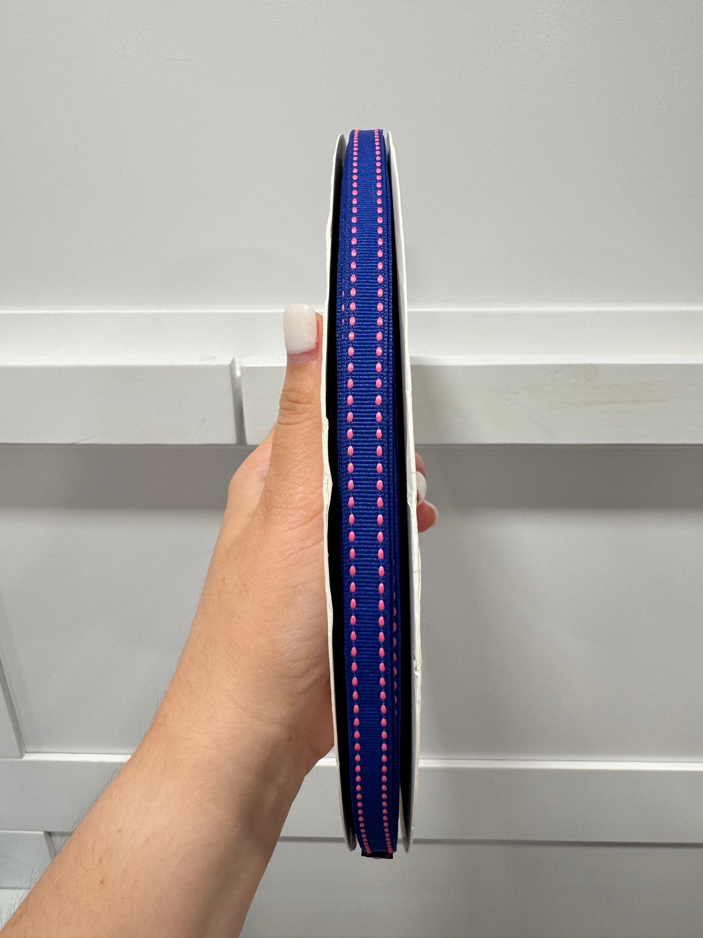 White jump point grossgrain ribbon 3/8