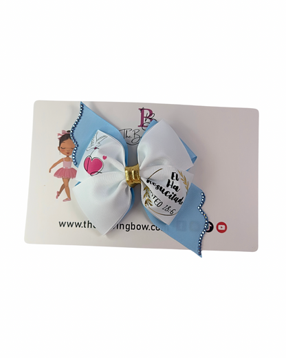 Christian Hair Bow (He is Risen)